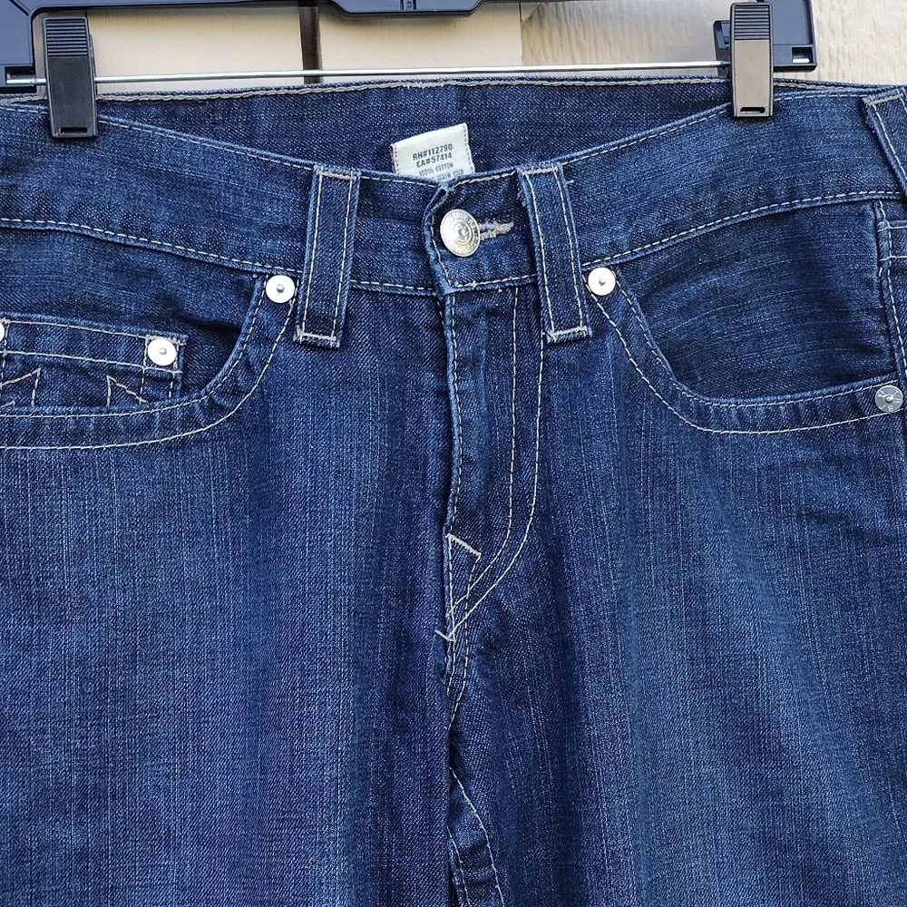 True Religion Section Straight Seat World Tour Jeans Blue Men's 31 - Picture 3 of 13
